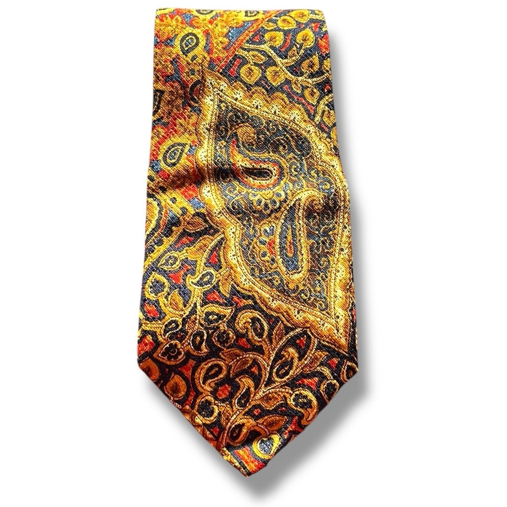 Esse Men's Vintage Paisley Silk Tie Babushka Print